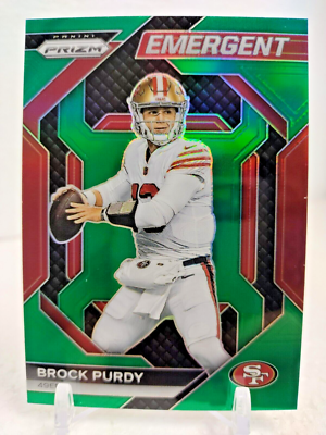 BROCK PURDY GREEN Prizm EMERGENT 2023 Panini Prizm San Francisco