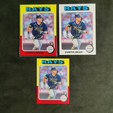 2024 Topps Heritage CURTIS MEAD White Border VARIATION #176 + Mini And Base 