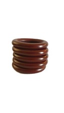 Image of 35mm 45mm Wooden curtain hanging ring hooks with eyes Oak White Mahogany Wood UK