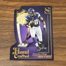 2025 Panini Silhouette Adrian Peterson # Hand Crafted Die-Cut Bronze /49 Vikings