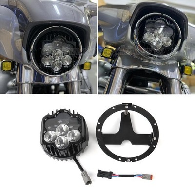 Front LED Headlight Low/High Beam For Harley Dyna Switchback (FLD) 2012-2017