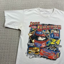VTG 2001 Jeff Gordon #24 Burning to Win DuPont NASCAR Size XL Racing Tshirt