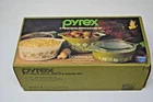 NOS Pyrex Spring Blossom Green Crazy Daisy Compatibles 3-Pc. Set 470-1-s