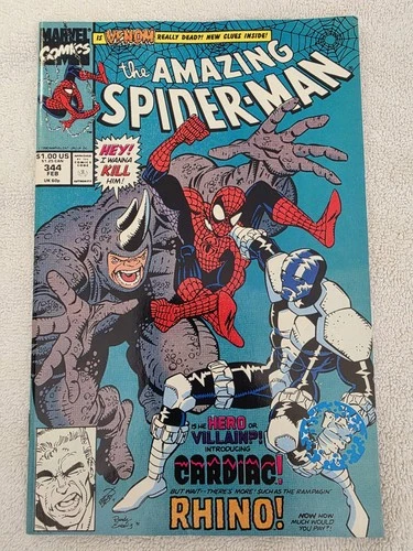 Amazing spiderman #344 1st App Cletus Kasady Carnage Venom Combine Ship!!!!!