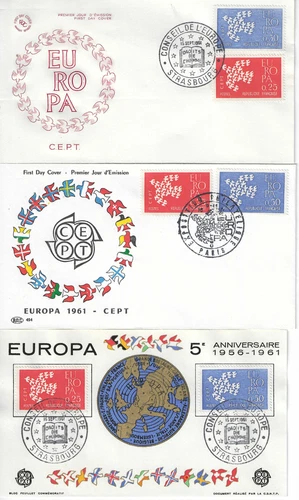 France 1961 Mi. No. 1363/64 as FDC (3x)