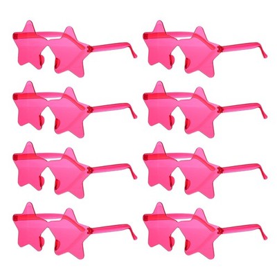 Für Star Shaped Sunglasses 8 Stk. Beach Party Rainbow Rot