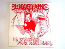 BLOODSTAINS ACROSS TEXAS LP V/A 18 ESSENTIAL PUNK ROCK BLASTS COLOR VINYL