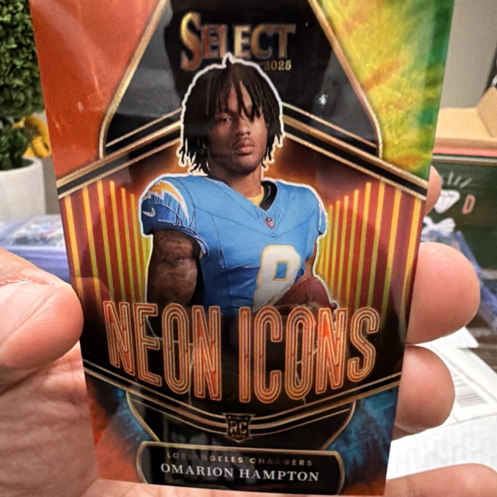 2025 Select Neon Icons Prizm Omarion Hampton #15 Tie Dye /25