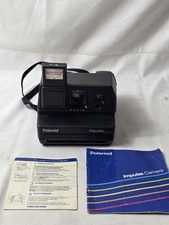 black Polaroid Impulse QPS instant camera. Tested Working  