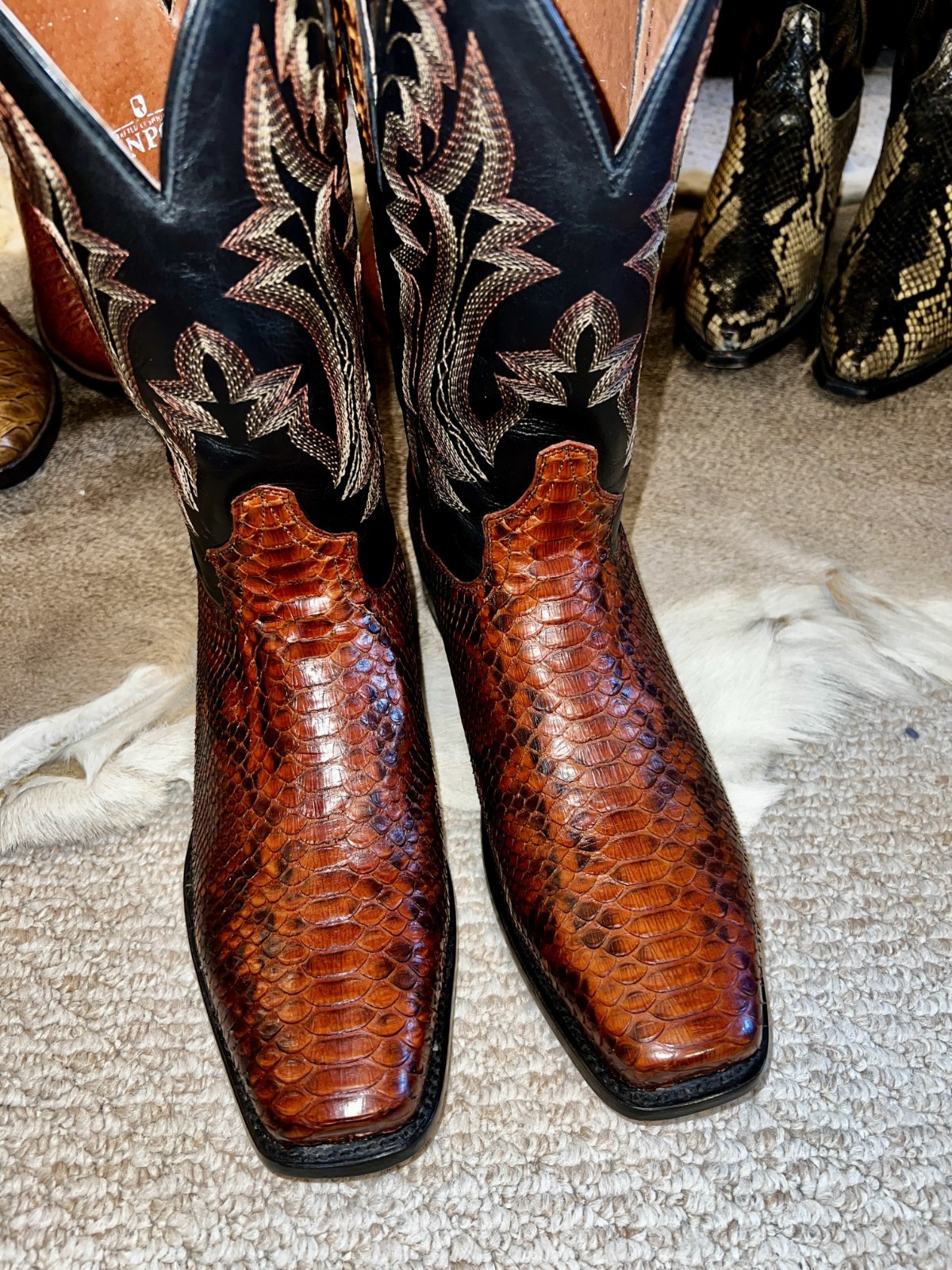 Dan Post Rustic Exotic Python Cowboy Boots in men… - image 11