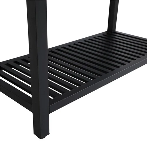 Elegant Decor Raya 48" Single Resin Top Metal Bathroom Vanity in Black - Picture 11 of 14