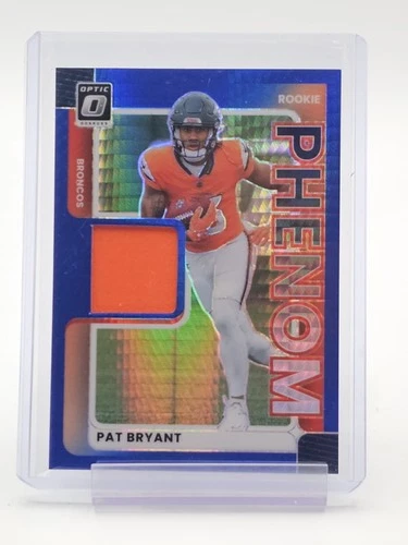 PAT BRYANT 2025 DONRUSS OPTIC BLUE HYPER ROOKIE PHENOM PATCH #RPBH-PBT Q4641