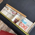 Vtg Ice Cream Float Sign Transparent Favor Any Flavor Coca Cola Soda Pop  7x24”