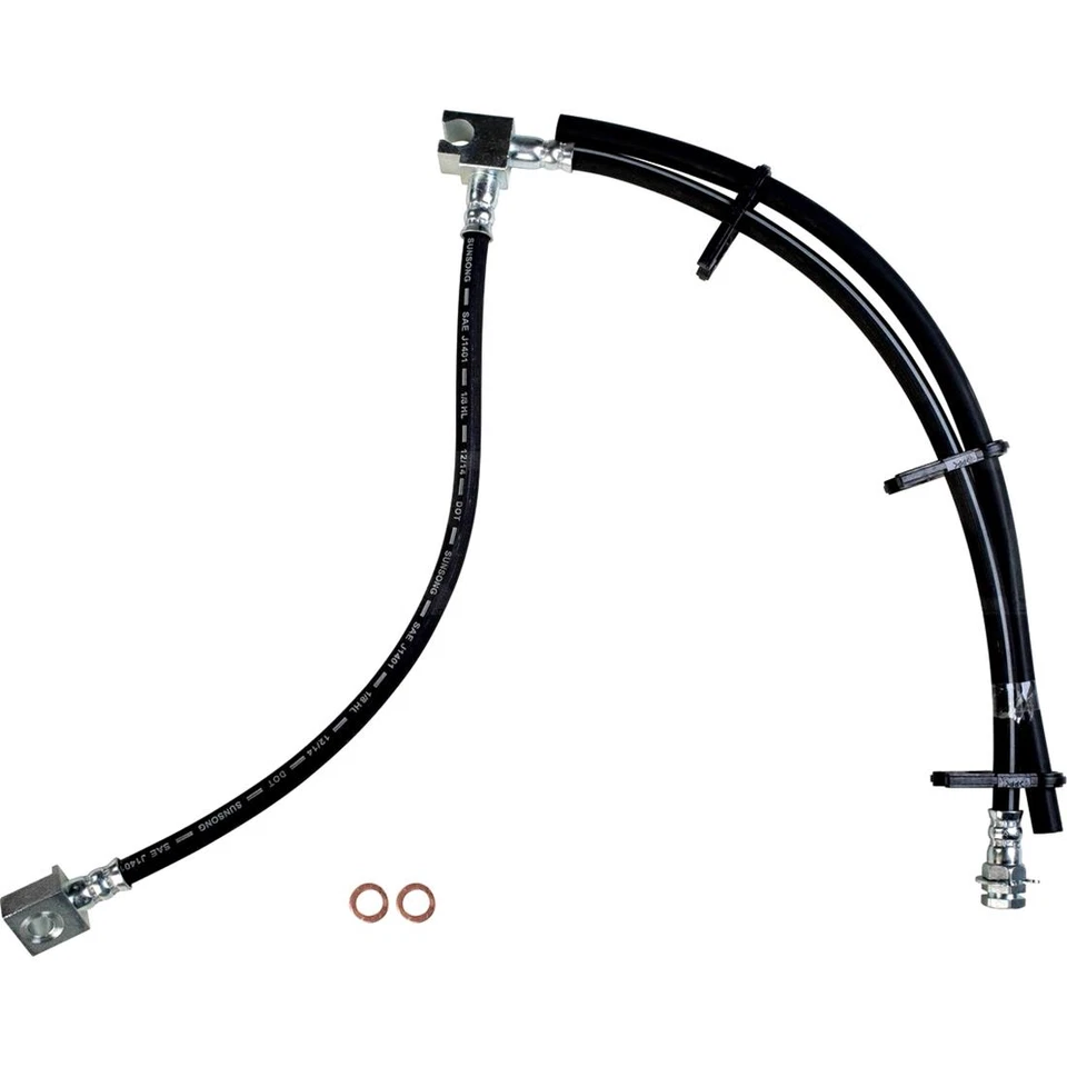 2x Rear Left & Right Brake Hose Brake Line For 2007 Ford E-250 - Image 2 of 4