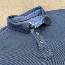 Tommy Bahama Polo Shirt Mens Medium Blue Textured Performance Golf Casual