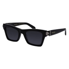 Salvatore Ferragamo SF 2013S 001 Black Acetate Sunglasses Grey Solid Color Lens