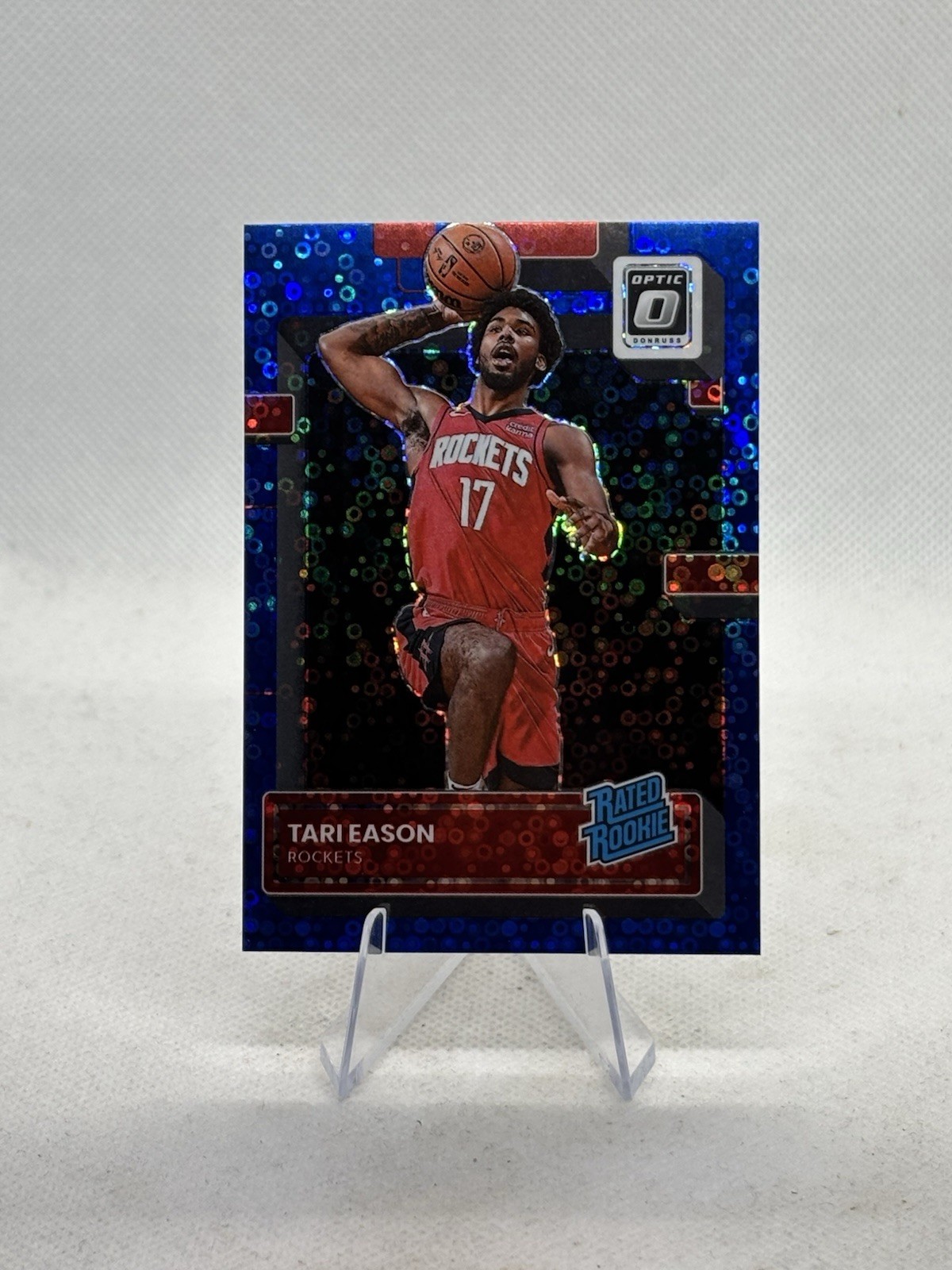 2022-23 Panini Donruss Optic - Rated Rookie Blue Prizm #203 Tari Eason /49 (RC)