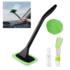 XINXIYAN Windshield Cleaner Tool, Interior Car Window Cleaning Brush Green