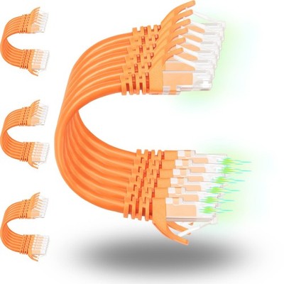 Rapink Patch Cables Cat6 5ft (24 Pack), Ethernet Patch Cable 10G Support, Cat 6