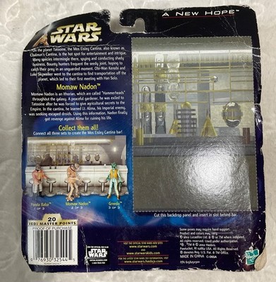 Star Wars A New Hope 1997 Momaw Nadon Action Figure & Cantina Bar