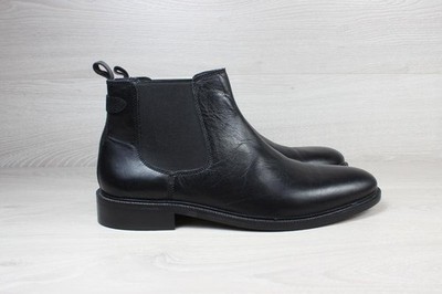 Men Dune Boots Black Leather 44