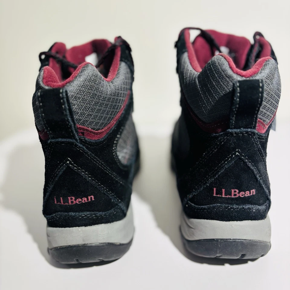 Botas de caminhada femininas LL Bean tamanho 8M TEK Primaloft 200 g #296491 preto/cinza - Imagem 3 de 4