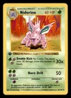 Nidorino 37/102 Uncommon Base Set Shadowless Pokemon 1st Edition Lightly Played