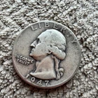 1947 Washington Quarter 90% Silver Circulated US Coin