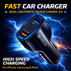 Fast Car Charge 48W QC3.0 + PD Dual USB Car Charger Type-C 3.0A UK