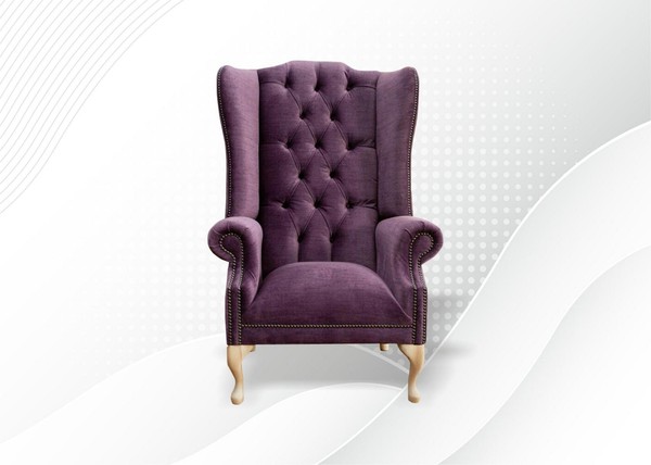 Chesterfield Ohrensessel Sessel 1 Sitzer Sofa Couch Polster Couchen Textil Leder-image