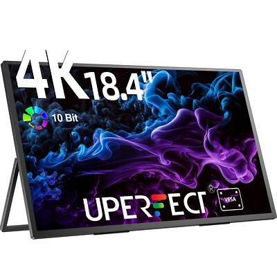 UPERFECT 18'' Tragbarer 4K-Monitor 3840*2160 Ultraschlanker Bildschirm mit VESA