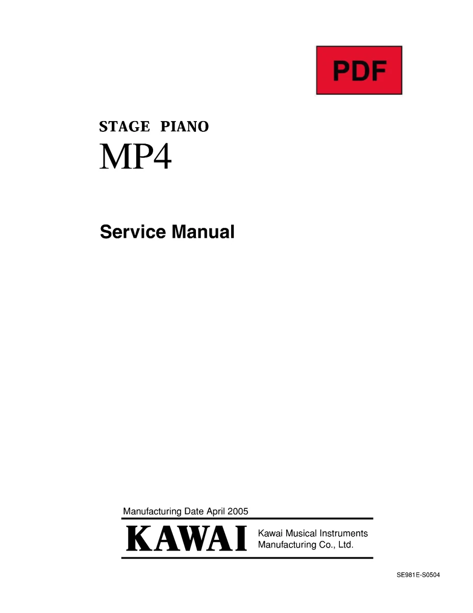 Manual de servicio Kawai MP4 con esquemas electrónicos