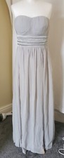 Silver Grey Party Prom Dress Bnwt 10 12 Floor Length Lined Evening Iefiel new