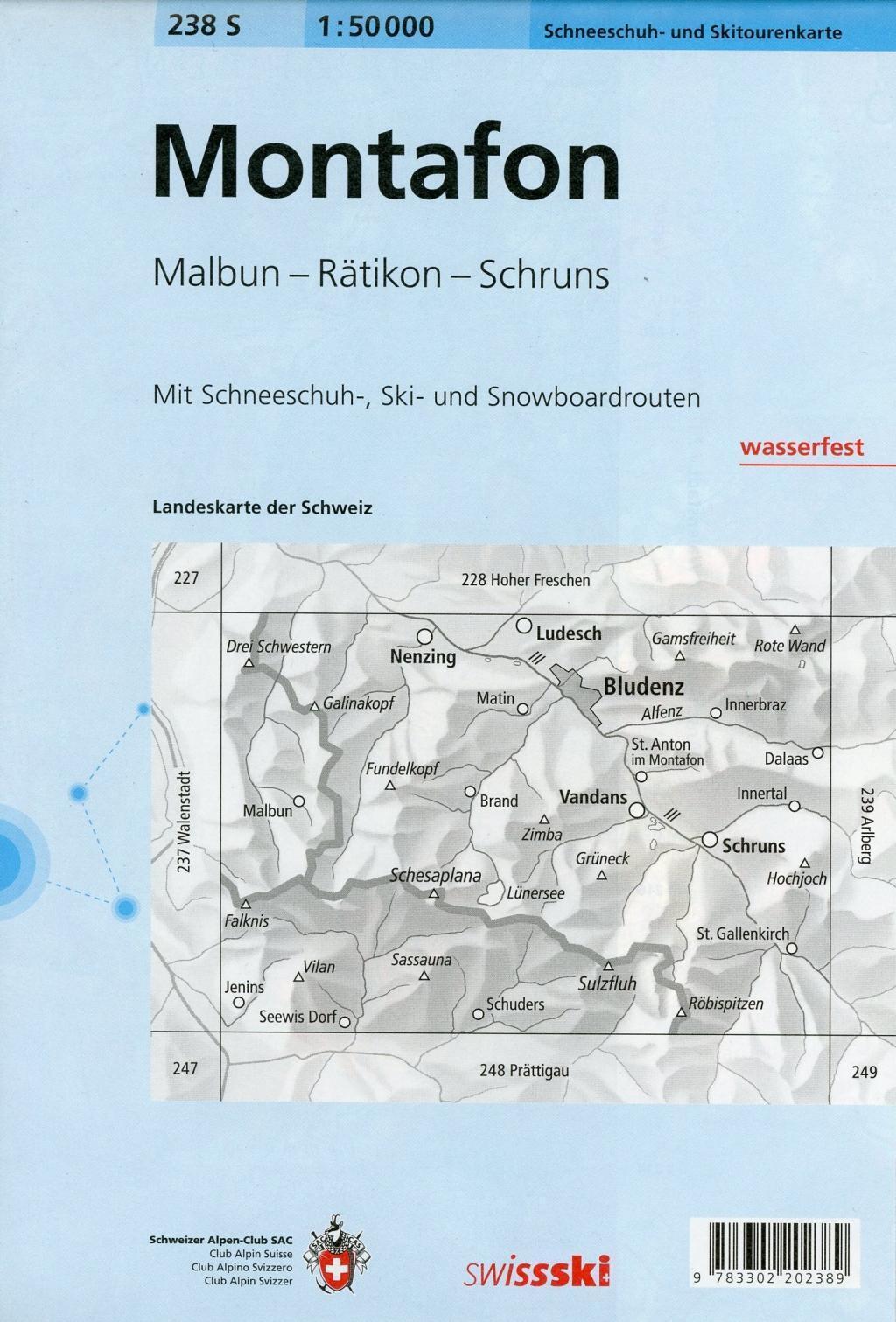 Thumbnail - Swisstopo 1 : 50 000 Montafon Ski (land-)karte Swisstopo 1 : 50 000