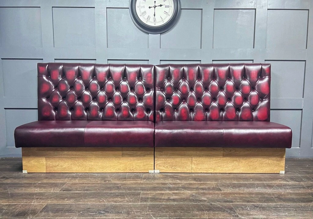Leather restaurant booths deals