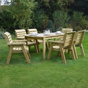 Barrowden Outdoor Wooden Garden Dining Set Table Patio