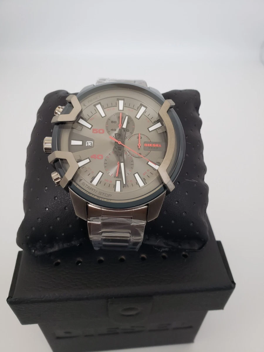 Diesel Griffed Men's Chronograph Gunmetal Tone 48 mm Watch NIB DZ4586 | eBay