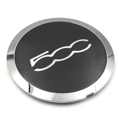 Für Fiat 500 C L X Nabendeckel Raddeckel Felgendeckel schwarz Chrom 51884863