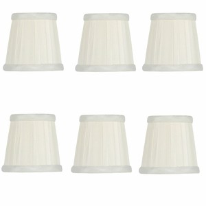 Eggshell Pleated Silk 3.5 Inch Drum Chandelier Lamp Shades ...