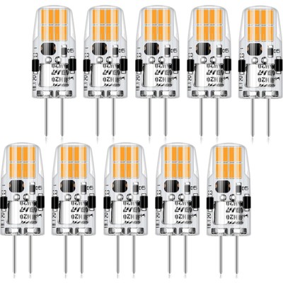 LED G4 Lampen, 2W, warmweiss, 10er Pack, Ersatz für Halogen, 12V, nicht dimmbar