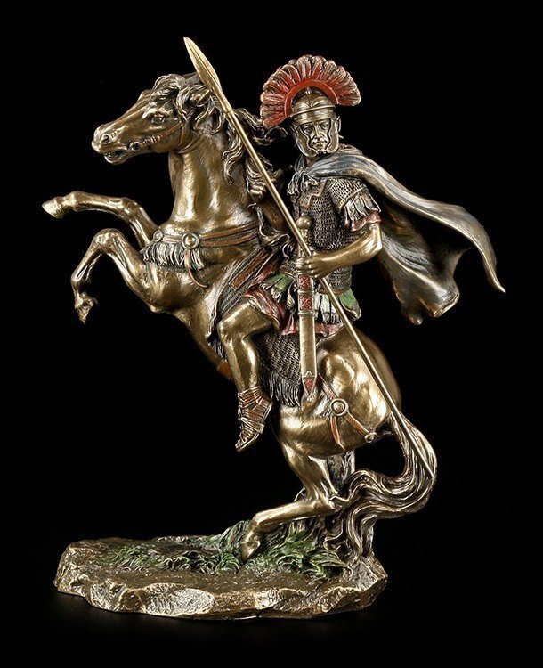Roman Figure - Centurion on Horse - Veronese Statue Decor Warrior Bronzed