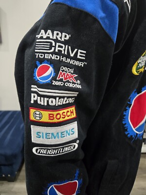 Vintage Racing Jacket Mens L NASCAR Jeff Gordon Pepsi Max Black