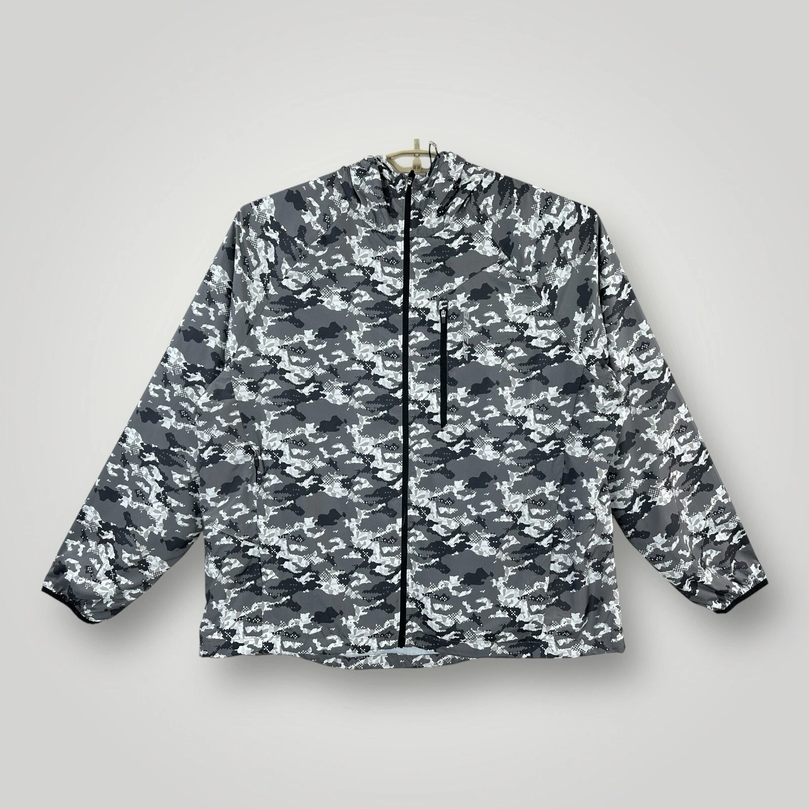 Baleaf Camo Water Resistant Hooded Windbreaker Mens 3XL Running Golf Hiking