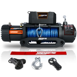 In USA Electric Winch 12000Lbs 12V Synthetic Rope Jeep Towing Truck Off-Road 4WD