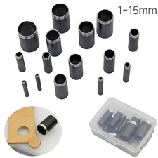 15Pcs Leather Hole Punch Set 15 Size Round Hollow Hole Puncher Die Cutter 1-15mm