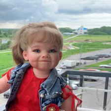 28in Finished Reborn Baby Doll Painted Cute Toddler Girl W/Hand-Rooted Hair Gift