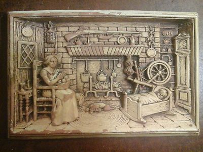 Antique Arthur Osborne Plaque Ivorex Wall Decor Nap Time