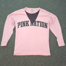 Victoria's Secret PINK NATION Campus Mesh Sweatshirt XS Limited Edition RARE