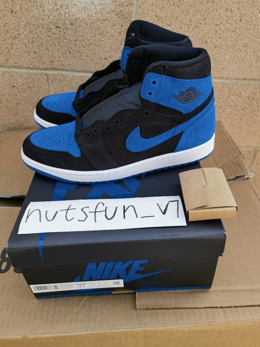 靴 Nike Air Jordan1Low85Black and Blue NIKE AIR JORDAN 1 ROYAL Blue x Black Men's 1985 original