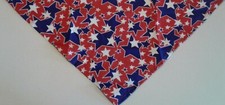 Buster Brown, Dog Bandana, Patriotic, Stars, Red, White, Blue, XS, S, M, L
